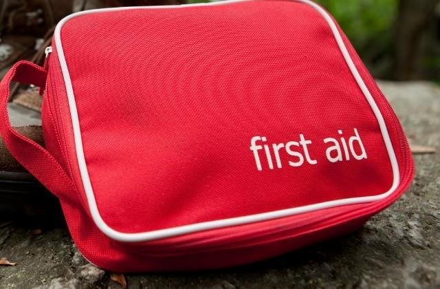 First aid kit for bicycle safety