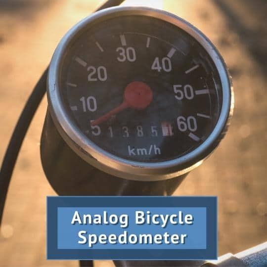 Analog bicycle speedometer